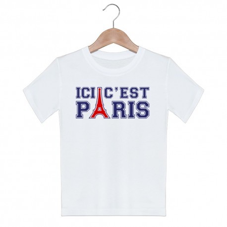 Tee-shirt blanc Ici c’est Paris