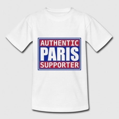 Tee-shirt  blanc Authentic Paris supporter