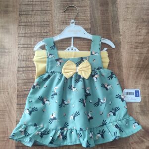 Ensemble bébé legging court + haut à bretelles toucan