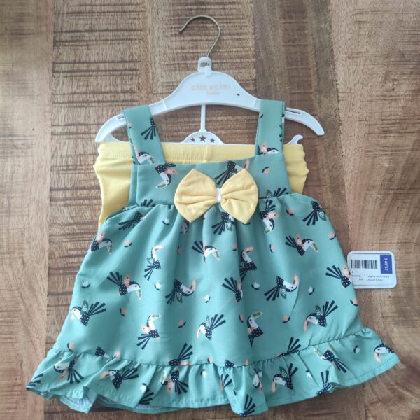 Ensemble bébé legging court + haut à bretelles toucan