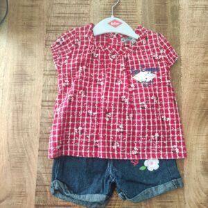 Ensemble short + blouse Lee Cooper® Rouge 6 mois