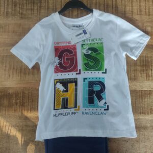 Ensemble Harry Potter® les 4 maisons Bermuda + t-shirt 8 ans