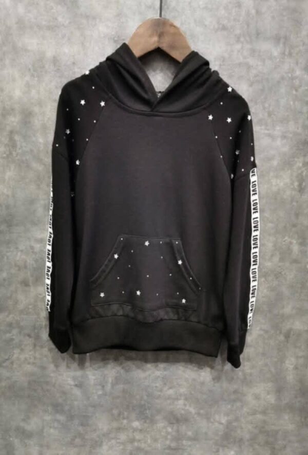 Sweat à capuche étoiles Love