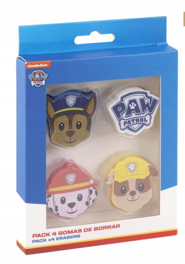 Lot de 4 gommes Pat Patrouille ®
